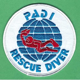 Embroidered Patch - Patches for Men and Women - PADI Professional Association of Dive Instructors Rescue Diver Patch
