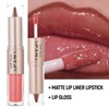 2-in-1 Double-Ended Matte Lip Liner Lipstick & Lip Gloss Duo