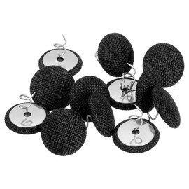QUARKZMAN Pack of 12 Upholstery Pins Twist Pin, 20 mm Bed Skirt Pins Fabric Covered Button Twist Pins for Throws Bed Skirt Armchair Caddies Furniture Cover Black