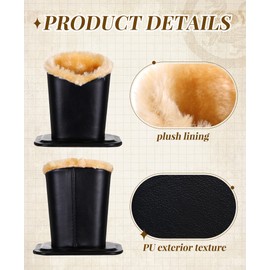 Weewooday 6 Pack Plush Lined Eyeglasses Holder Stand for Glasses Leather Reading Stand Case Protective Glasses Case (Classic)