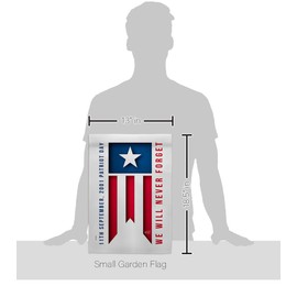 Angeleno Heritage 9/11 Day Garden Flag Set Wood Dowel Patriot World Planet Peace Environment Awareness United State American House Decoration Banner Small Yard Gift Double-Sided, Made in USA