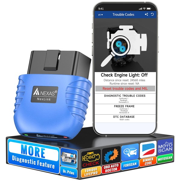 NEXAS NexLink Car Bluetooth OBD2 Scanner Diagnostic Scan Tool for