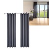 Blackout Curtain Polyester Bedroom Darkening Curtains Dark Grey for Household