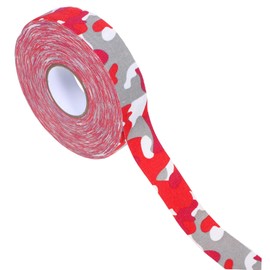 KOMBIUDA 2rolls Hockey Tape Slip Protective Tape for Ice Hockey Sticks Non-Skid Accessory for Athletes Red Camo Design
