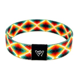 Hang Loose Bands - Southwestern Bracelet for Men, Women & Teens - Comfy Tribal Print and Boho - Western Style Reversible Wristband - Casanova | Small: 6.5" (most common fitting size)
