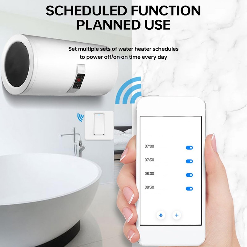 Acmerota Immersion Heater Timer Switch 20A WIFI Smart Water Heater