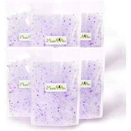 Made4Pets Cat Litter Crystals Kitty Litter Odor Control Crystal Litter Non Clumping No scooping Low Dust, Low Tracking, Lightweight, Dehydrates Waste,Lavender– 25.8 lbs (6 x 4.3 lb Packs)