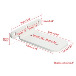 Alise Floating Shelf Brackets, 4 Pcs 90° L Brackets Heavy Duty for Wood, 4in White Brackets for Wall Hidden Shelves, Metal Shelving Supports for Home, Garden, Office and DIY