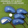Golf Iron Head Covers Numbers Synthetic Leather Headcover Deluxe Value