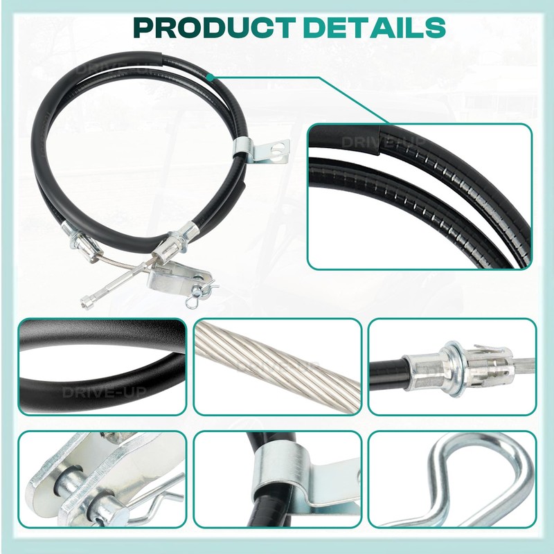 Drive-up Club Car Precedent Brake Cable, 2 PCS Golf Cart