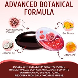NenMaoKeNu Astaxanthin 12mg, Premium Astaxanthin Antioxidant Supplements with Antioxidant Activity, Supports Eye, Immune, Skin Health, Internal Circulation-120 Softgels