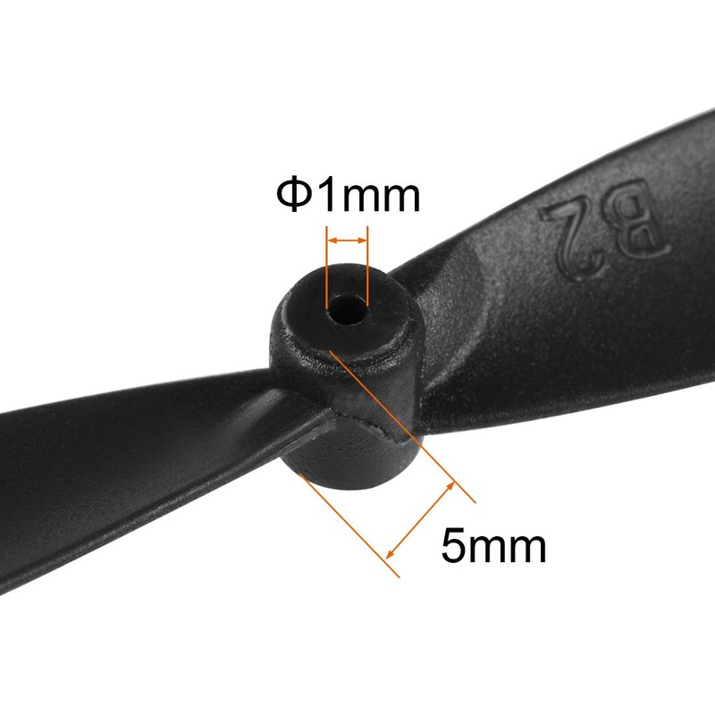 uxcell RC Propellers 55mm CW CCW 2-Vane Main Rotors Black