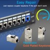 Lysymixs 24 Port RJ45 Patch Panel Cat7 STP Feed Through,