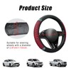 AMZAUTO Bling Steering Wheel Cover for Women, Leather Sparkly Rhinestone