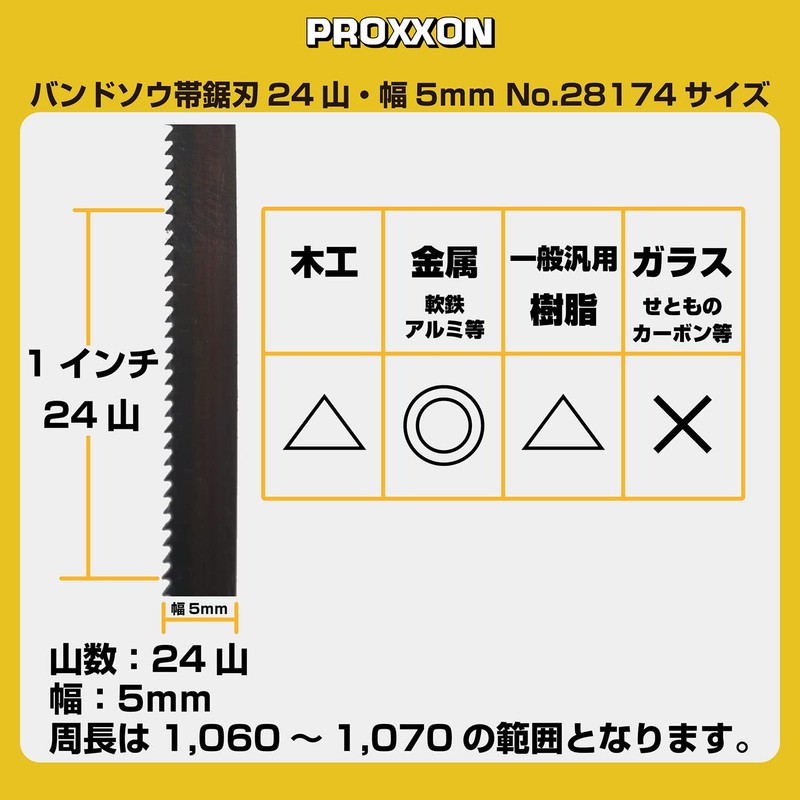 PROXXON Replacement Band Saw Blade No. 28174 24 Thread Width