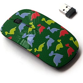 2.4G Wireless Mouse with Cute Pattern Design for All Laptops and Desktops with Nano Receiver - Whith Cute