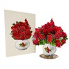 Birch Poinsettia Flower Pot Bouquet 3D Pop Up Card, with