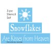 Stencils by Joanie Joanie 3 pc. Stencil Snowflakes Kisses Heaven