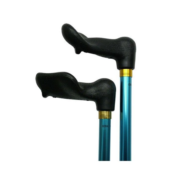 Unisex Adjustable Palm Grip Cane Right Hand Blue  -Affordable Gift! Item #DHAR-9051102