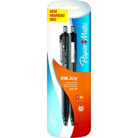 Inkjoy RT 300 Set of 2 Retractable Ballpoint Pens - Papermate - Blackaa
