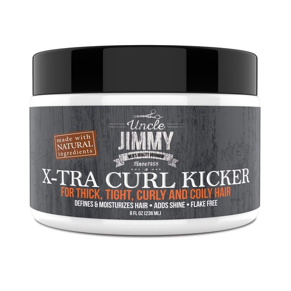 Uncle Jimmy X-TRA Curl-Kicker For Thick, Frizzy, Wavy, Tight, Curly and Coily Hair 8oz (V072)