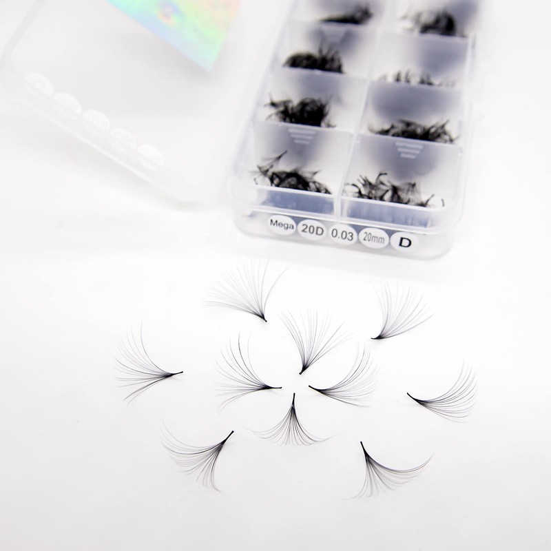 GorgeousLash 20D, 25D Mega Lashes. 500 Premade Volume Lash Fans.