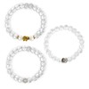 BERGERLIN Buddha Bracelet with Genuine 8 mm Natural Stone or