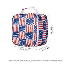 XINSHUN Kids Lunch Bag Reusable Tote Insulated Lunch Bags for Girls Boys,Cute Thermal Cooler Bag Ideal for School,Picnic Outdoor-American Flag Pattern