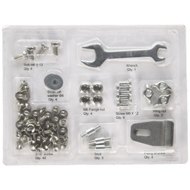 Hiland SGT-MBS Master Bolt Set for Square Glass Tube Patio Heater, Fitted, Grey