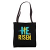 Easter HE Is RISEN Religious Tote Bag
