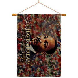 I Have A Dream Tapestry Home Decor Burlap Banner Wall Art Patio Porch Lawn Garden Flag Stand Room Decorations Indoor Outdoor Black History Month African American Heritage Gifts Made in USA