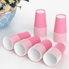 YANGTE 60 Pieces Pink Paper Cups Disposable Party Cups Biodegradable