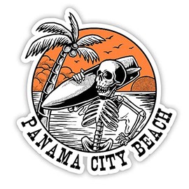 Squiddy Panama City Beach - Vinyl Sticker Decal for Phone, Laptop, Water Bottle (3" high)