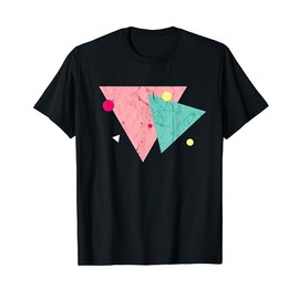 Geometric Triangles T-Shirt Aesthetic Eighties 1980s