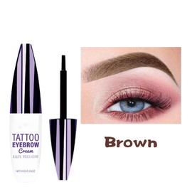 Tattoo Brow Peel Off Eyebrow Tint, Waterproof Long-Lasting Natural Look Eyebrow Tattoo Peel Off, Gentle Formula Eye Brow Tint Kit, Easy Apply Brush for All-Day Flawless Brown Eye Brow Tint
