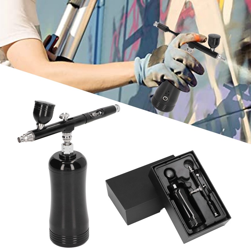 Upgraded Airbrush Kit with Air Compressor Portable Cordless Gun Rechargeable