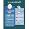 OMIRO 8.5 Inches Lighted Makeup Mirror with 3X/10X Magnifications, Double