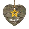 GRAPHICS & MORE U.S. Army Logo on Camo Heart-Shaped Porcelain