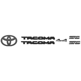 Toyota OEM 2024 TOYOTA TACOMA "SR5 4X4" MATTE BLACK EMBLEM OVERLAY SET PT948-35244-02