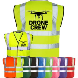 Corporate Togs DRONE CREW Quadcopter UAV Hi-Vis Safety Vest - High Visibility, Fastening Waistcoat | Personal Protective Equipment & Safety Vests