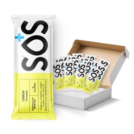 SOS Hydration Electrolyte Powder Drink Mix Packets | Daily Hydration & Energy | Added Essential Vitamins | Low Sugar | 20 Servings (Lemon)