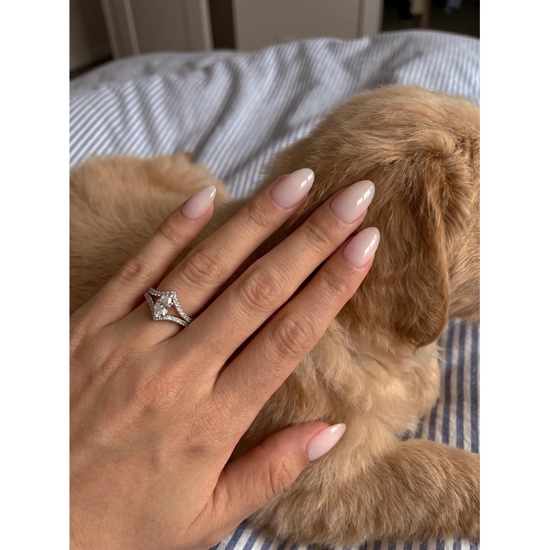 Light Pink Short Almond Press On Gel Nails 16 Sizes