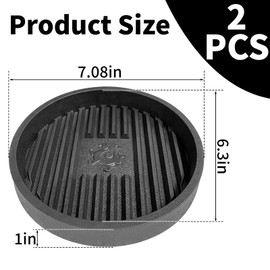 2Pcs Toilet Plunger Holder, Air Drying Mat for Toilet Plunger, Plunger Holder Catches Drips, Used for Dries Quickly for Kitchens & Bathrooms(White)