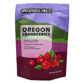 Wilderness Poets Oregon Cranberries (Sweetened with Apples) - Bulk Dried Cranberries - 5 Pound (Pack of 1)