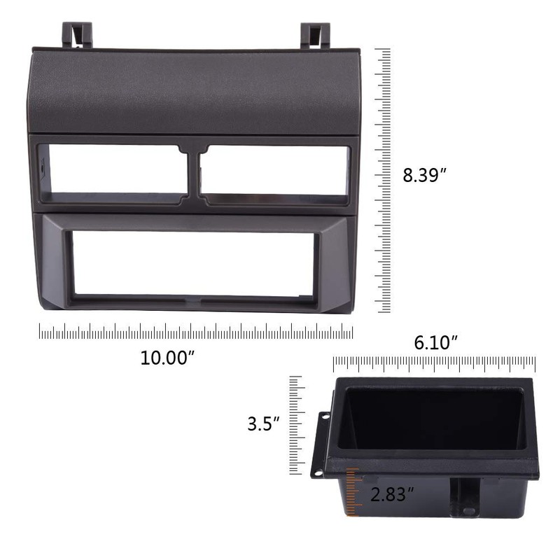 G-PLUS Car Stereo Radio Dash Kit Pocket Bezel Trim W/O
