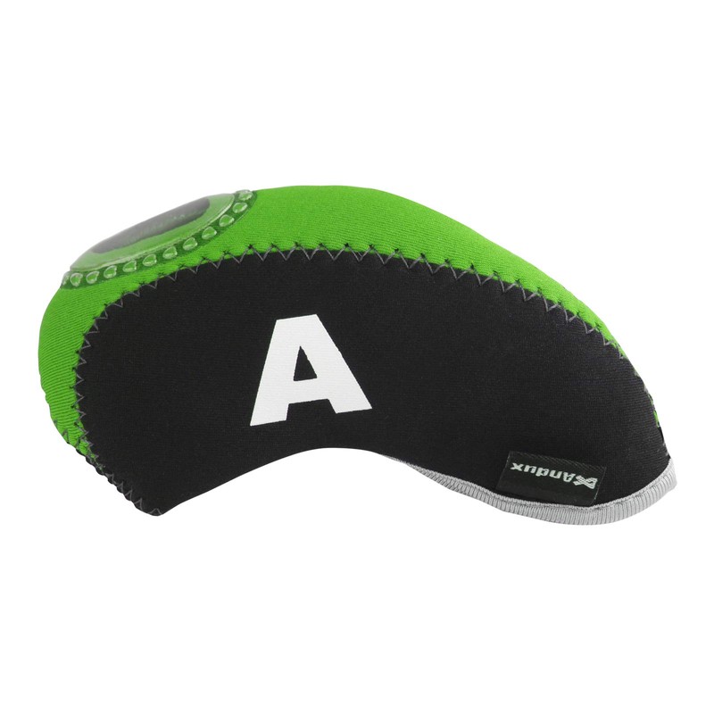 Andux Print Number Golf Iron Club Head Covers with Transparent