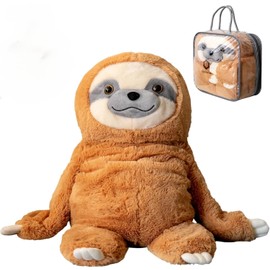 Weighted Anxiety Comfort Animal – 5 lb Calming Plush Sloth with Carrying Bag, Soft & Washable Comfort Toy for Kids and Adults