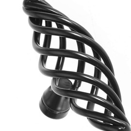 ViaGasaFamido Birdcage Cabinet Pull Hardware Pull Knob Bird Cage Birdcage Oval Nest Wire Swirl Kitchen Cabinet Drawer Handle Matt Black Wrought Iron with Mounting Hardware(#3-0)