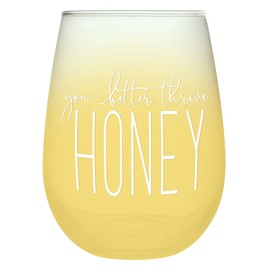 Slant Collections - Copa de vino sin tallo, 20 onzas, You Better Thrive Honey