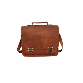 VR CREATIVES 11 Inch Handcrafted Genuine Leather Satchel Crossbody Bag Men Women Purse Wallet Handbag Messenger Sling Bags, 9 Inch Mini